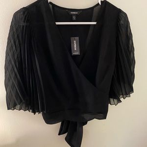 Black see through blouse